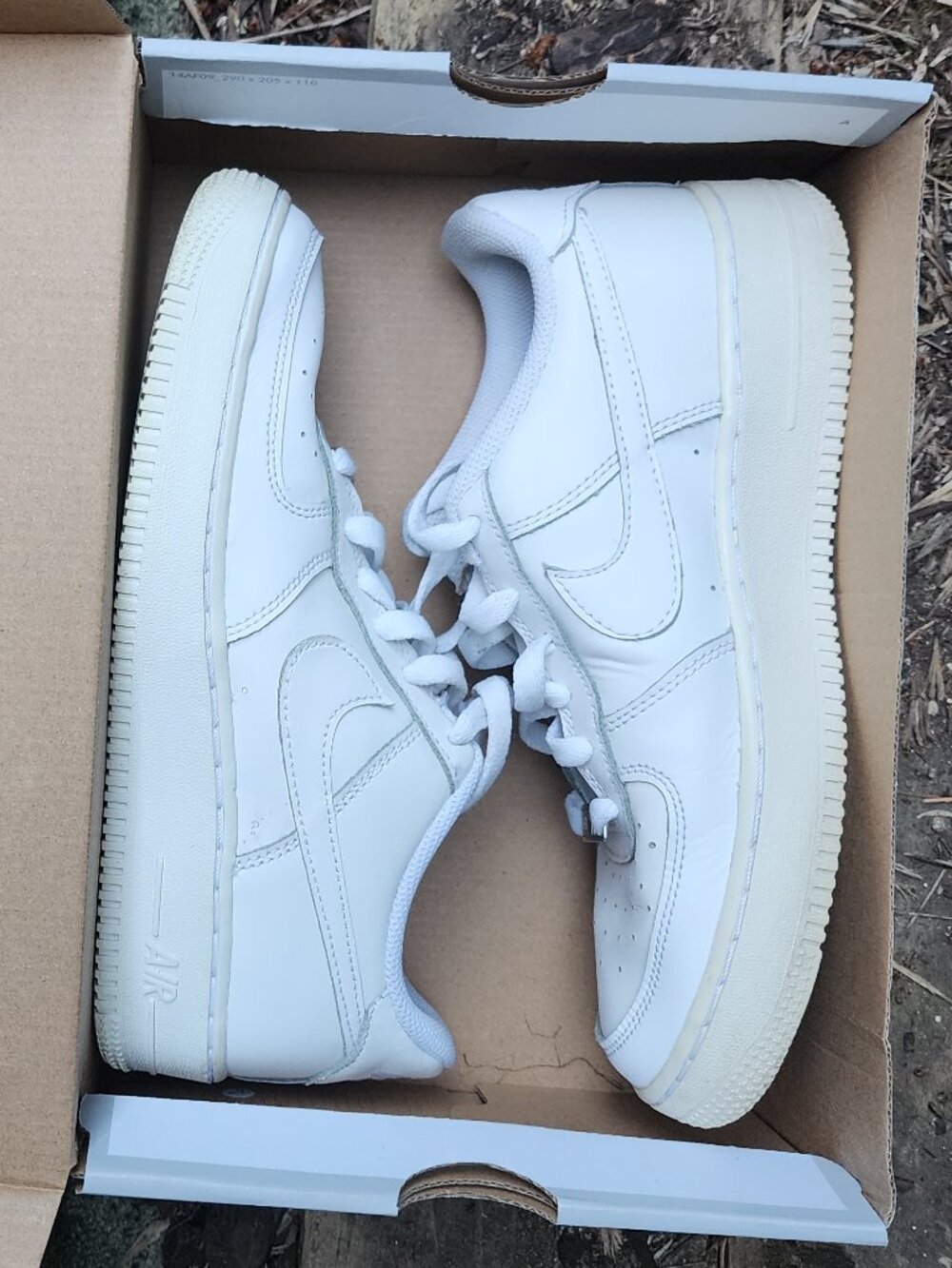 EUC All White Nike AF1'S Youth/Men sz 7, Women's 8.5 Nike Air Force Ones - Picture 8 of 14
